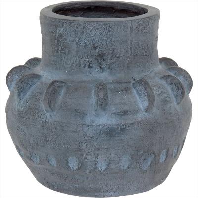 Vaso de Resina 30x32x32cm Cinza