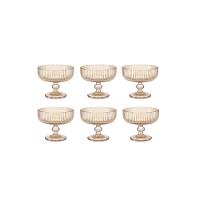 Taça para Sobremesa Vidro Graffiato Âmbar 310 ml 6 Peças - 2