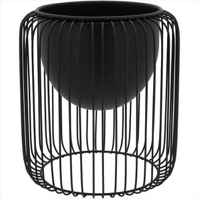 Cachepô Metal 28-26-26 centímetros Preto