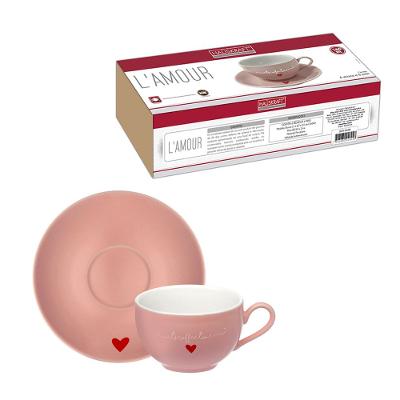 Xícara Chá Lamour Hauskraft Rosa 160 ml 6 Peças