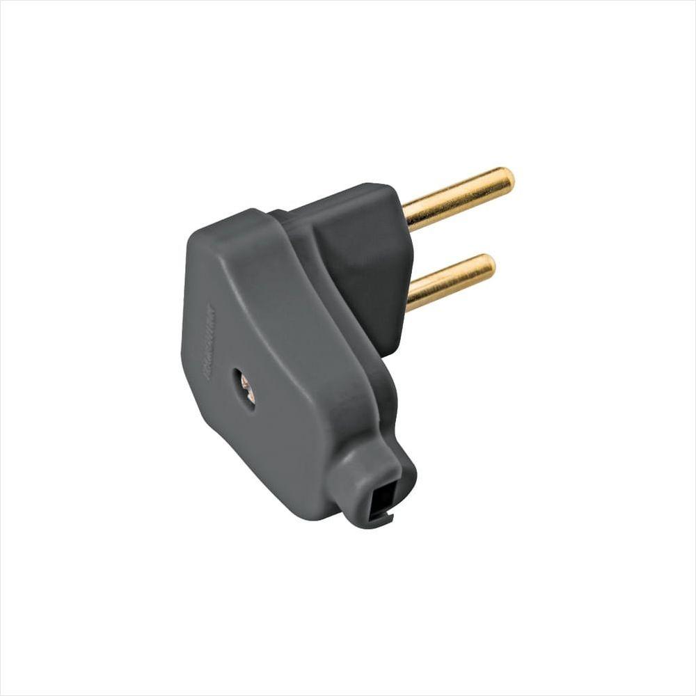 Plugue Angular Tramontina 2P 10 A 250 V Tramontina Preto - 1