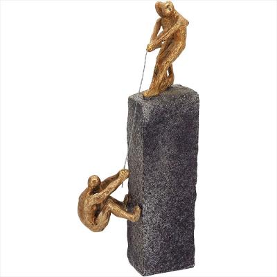Escultura Resina 35x7x5 cm Dourado