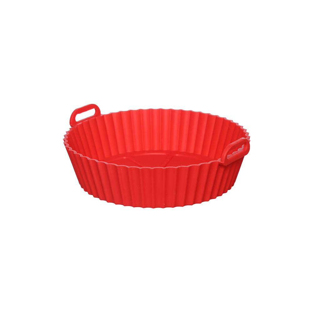 Forma Redonda de Silicone para Air Fryer Vermelha 16,5 cm - 1