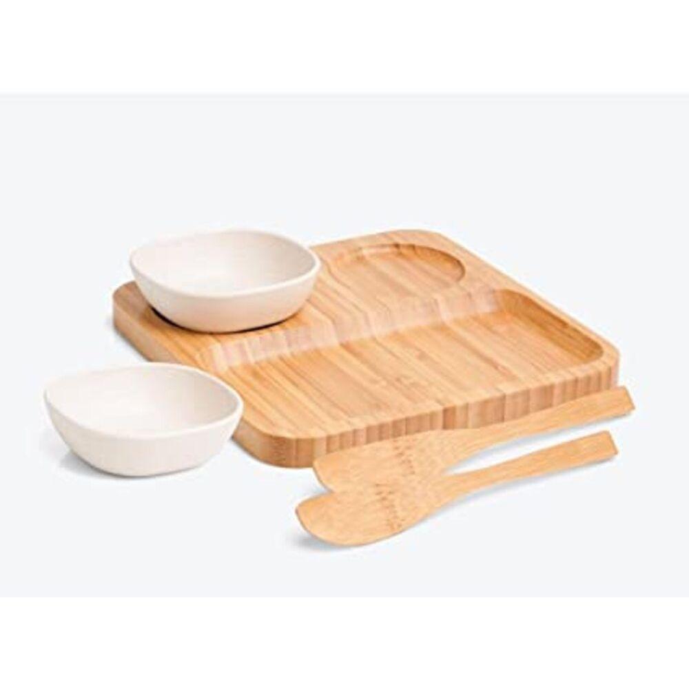 Conjunto Para Petiscos E Patês Em Bambu / Fibra De Bambu - 5 Pçs Welf - 1