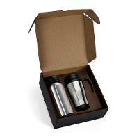 Conjunto De Squeeze E Caneca Em Aço Inox  600/410 Ml- 2 Pçs Welf - 1
