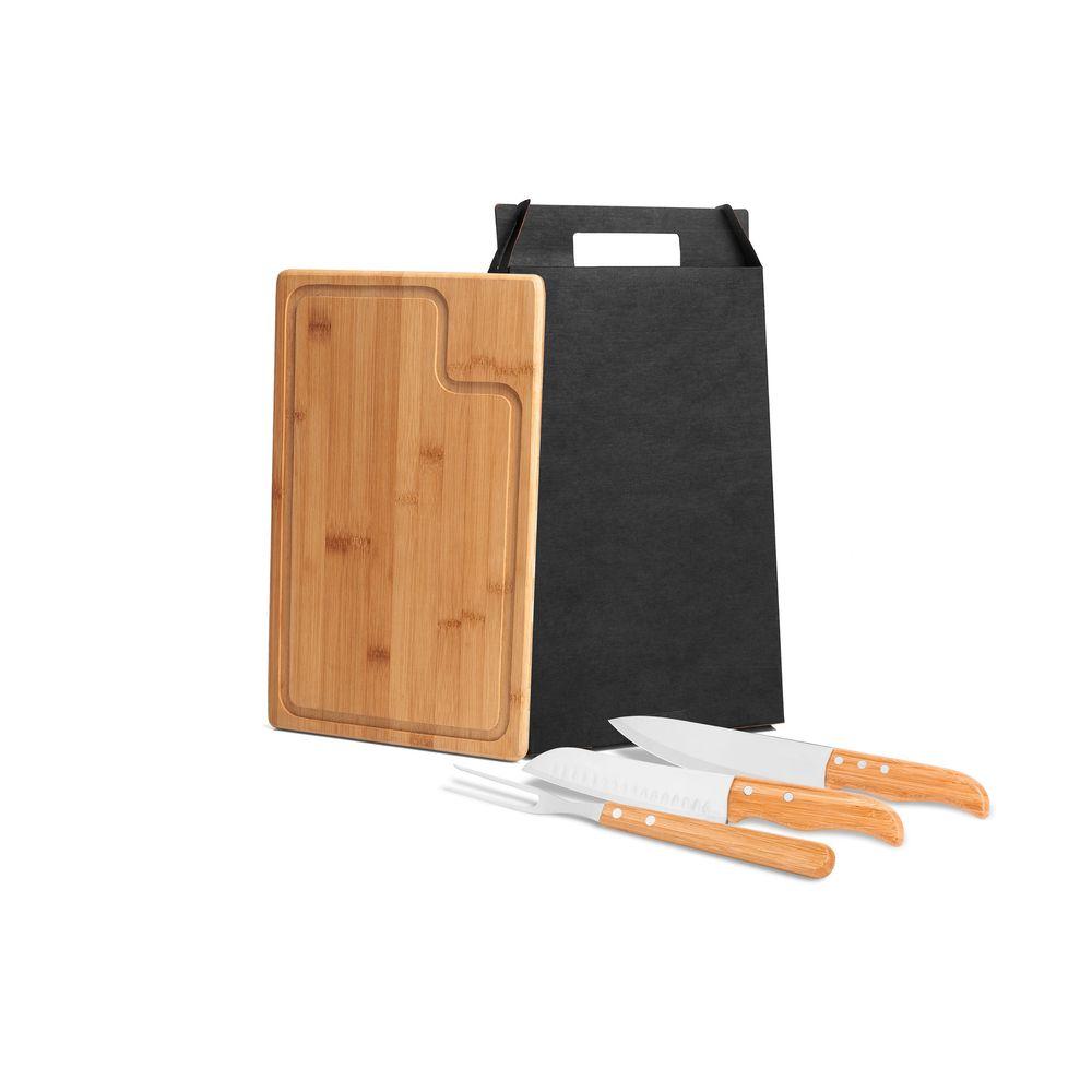 Conjunto Para Churrasco Em Bambu/Inox Texas - 4 Pçs Welf - 1