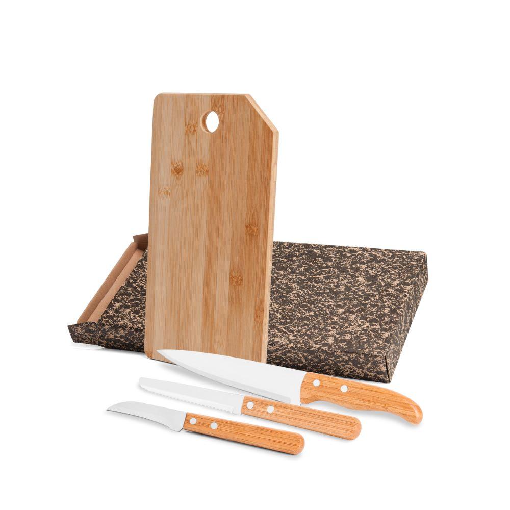 Conjunto Para Cozinha Em Bambu/Inox Oregon - 4 Pçs Welf - 1