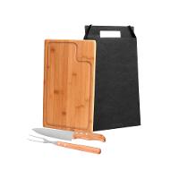 Conjunto Para Churrasco Em Bambu/Inox Texas - 3 Pçs Welf - 1