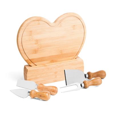 Conjunto para Queijo em Bambu Madeira e Inox - 6 Peças