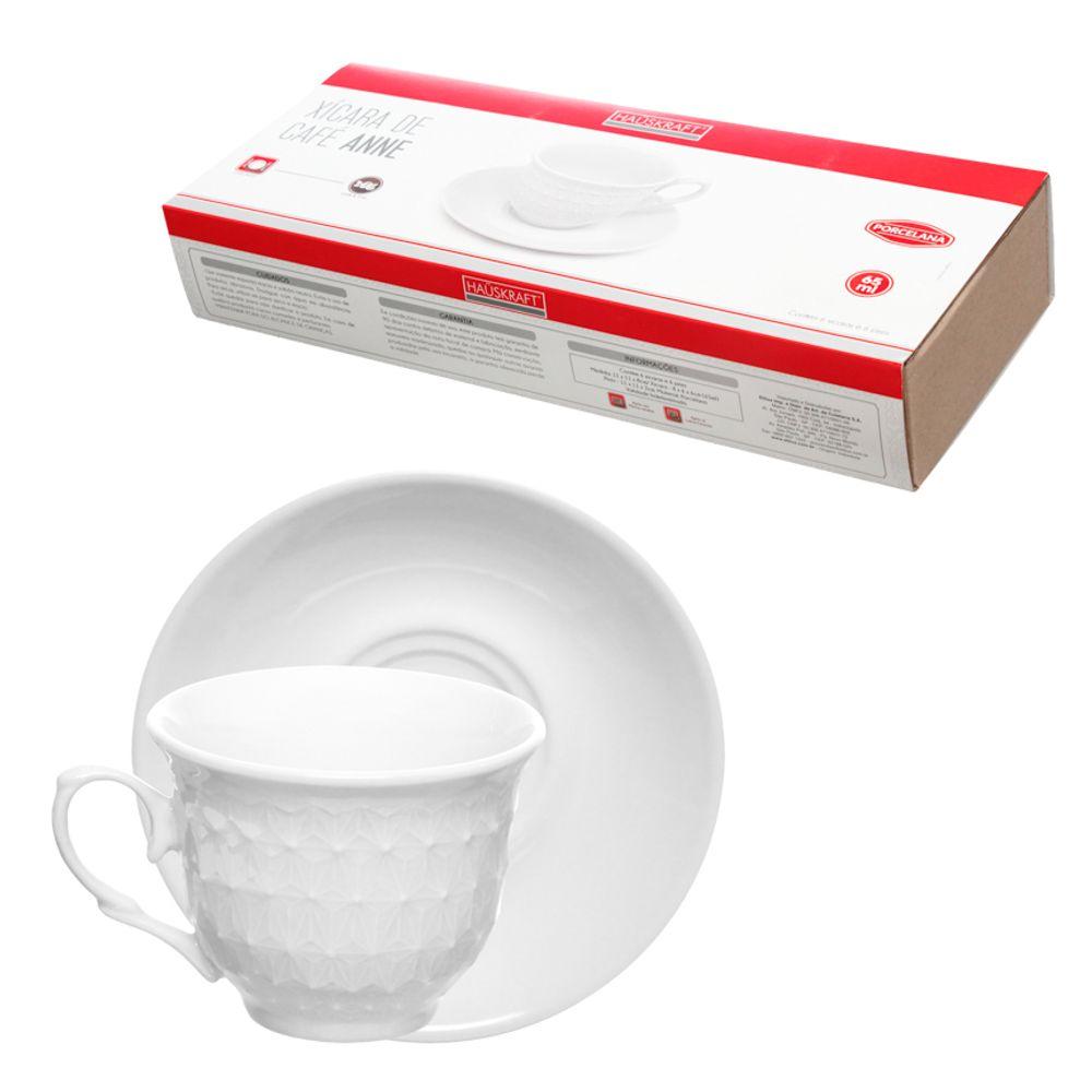 Xícara Café Anne Hauskraft Branco 65 ml 6 Peças - 1