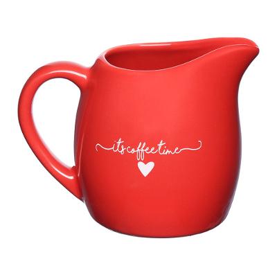 Leiteira Porcelana Lamour Vermelha Hauskraft 245 ml