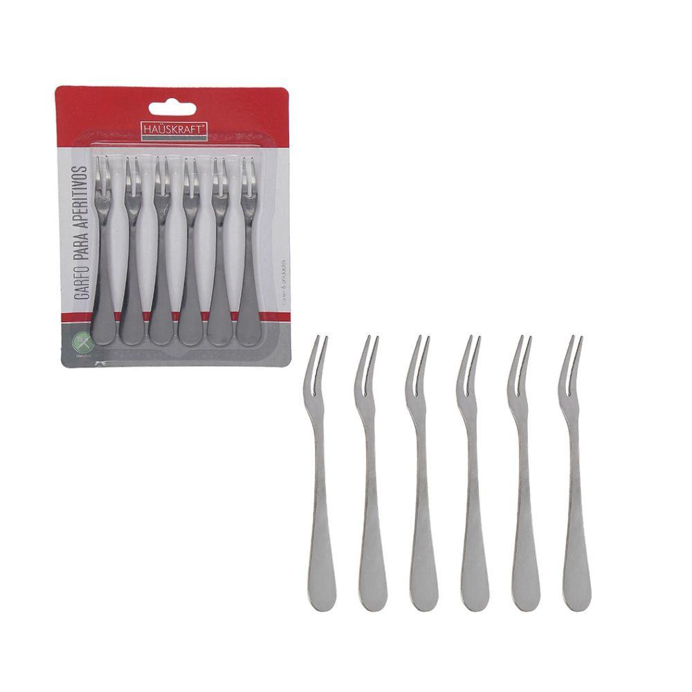Jogo 6 Garfos Aperitivos Inox Hauskraft 11 cm - 1