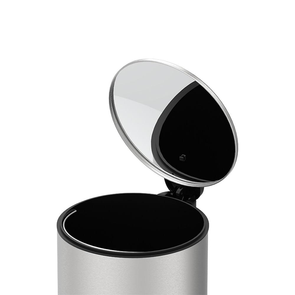 Lixeira com Pedal e Balde Spin 3 Litros Inox - Brinox - Praticidade e Estilo - 4