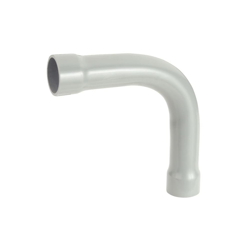 Curva Longa 90° 1/2 com Bolsa Tramontina Cinza - 1