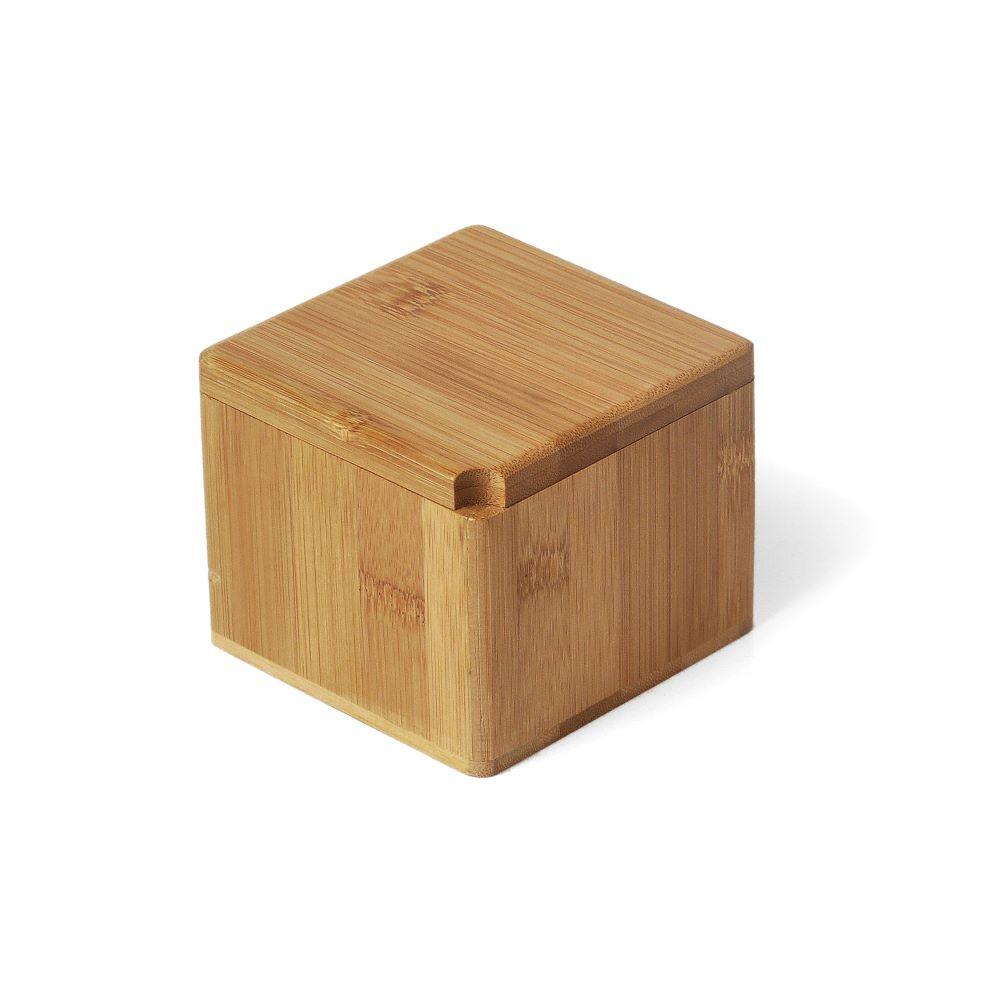 Porta Objetos Em Bambu Com Tampa Giratória Welf - 3