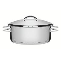 Caçarola Tramontina Solar Rasa Inox Fundo Triplo com Tampa e Alças 28cm 7,1L - 1