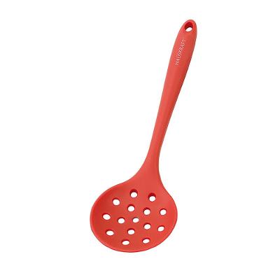 Escumadeira Silicone 28,5 cm Cabo Vermelho Hauskraft