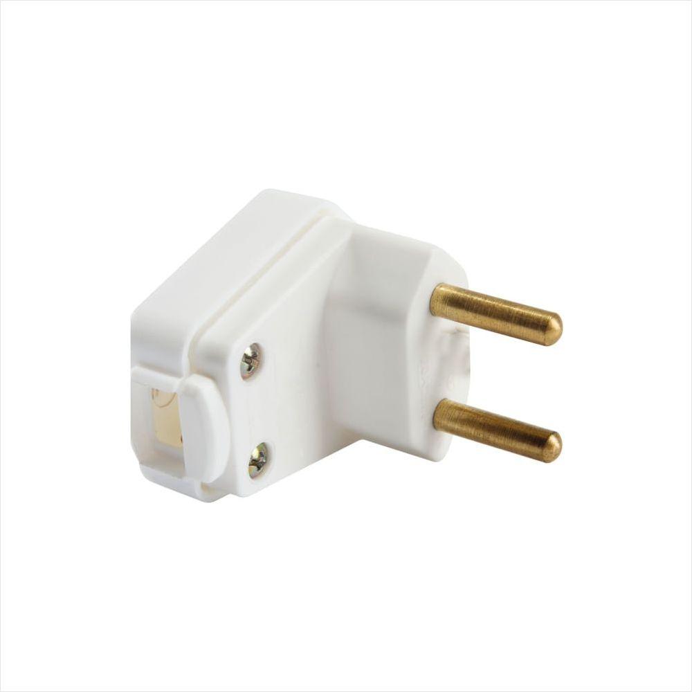 Plugue Angular 2P 250 V 10 A Tramontina Branco - 1