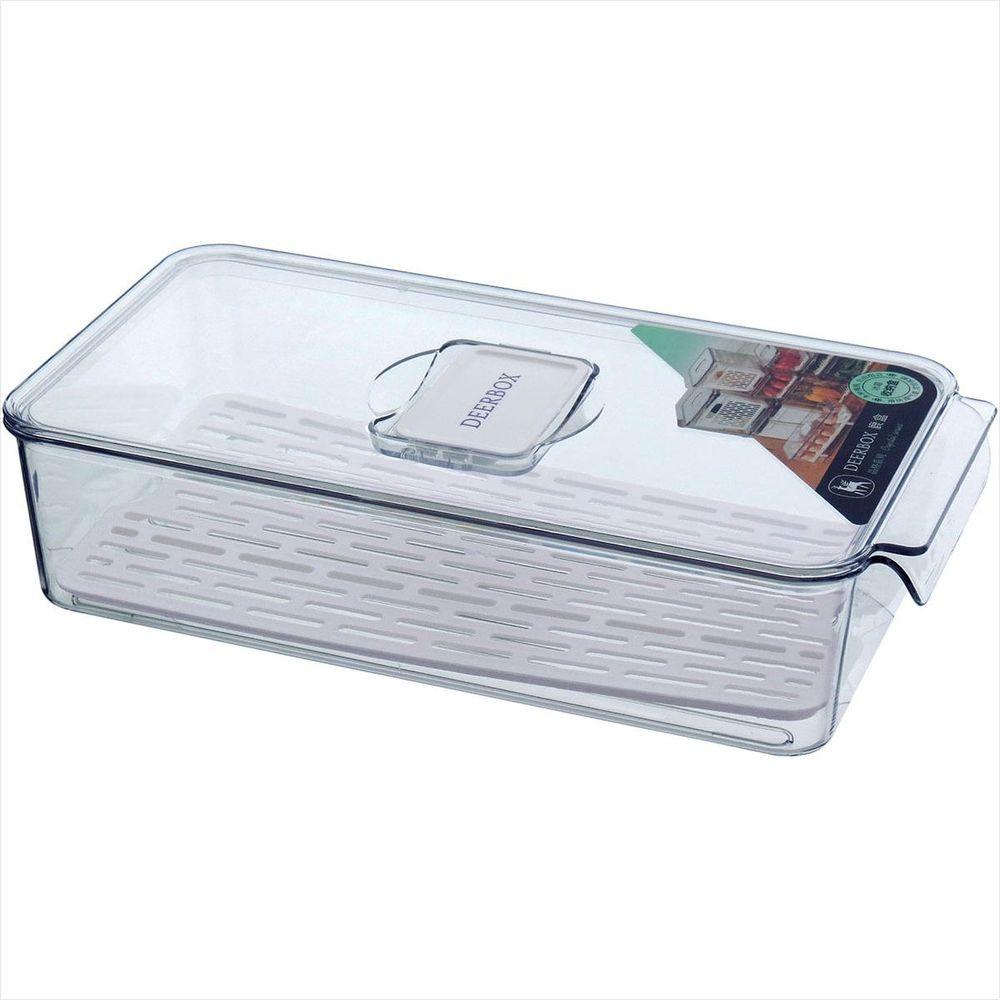 Caixa Organizadora para Geladeira com Tampa Acrílico 7x16x31cm Transparente - 1