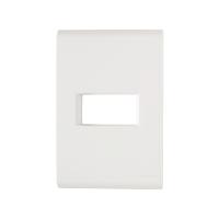 Placa 1 Posto Horizontal 4x2 Tramontina Liz Branca 120 unidades - 1