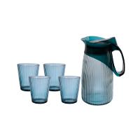 Jarra com 4 Copos VDO Galante Azul - Hauskraft - 1