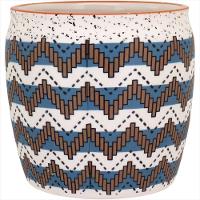 Cachepô de Cerâmica 14x13x13cm Azul - 1