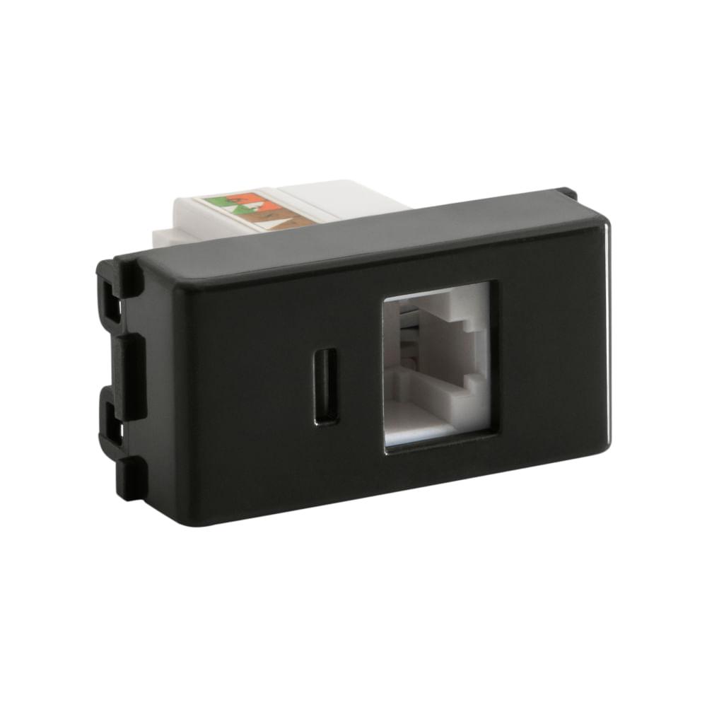 Módulo para Tomada para Transmissão de Dados RJ45 cat. 6 Tramontina Grafite - 2
