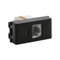 Módulo para Tomada para Transmissão de Dados RJ45 cat. 6 Tramontina Grafite - 2