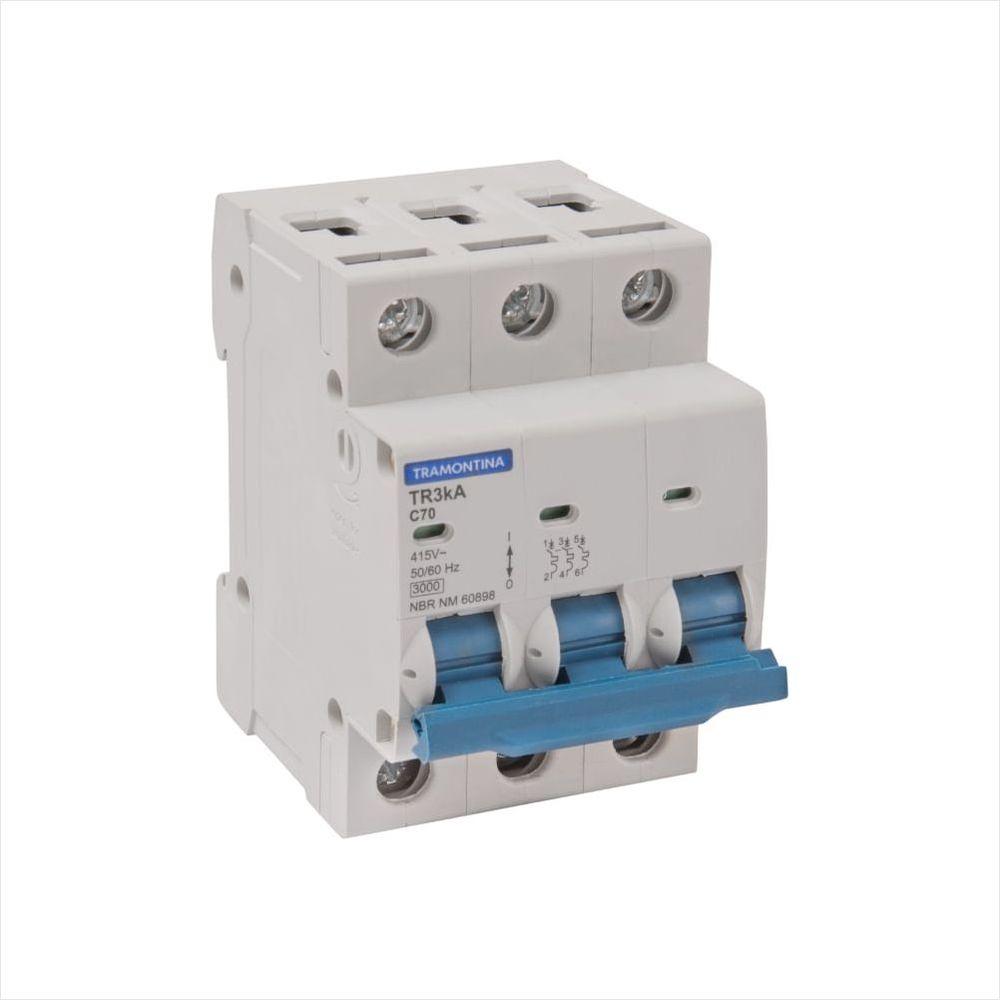 Disjuntor TR3KA 3 P 70 A Curva C Tramontina - 1