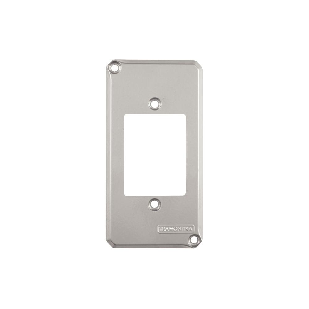 Tampa para Condulete 1 Tramontina com 3 Postos e com Pintura Eletrostática a Pó - 1