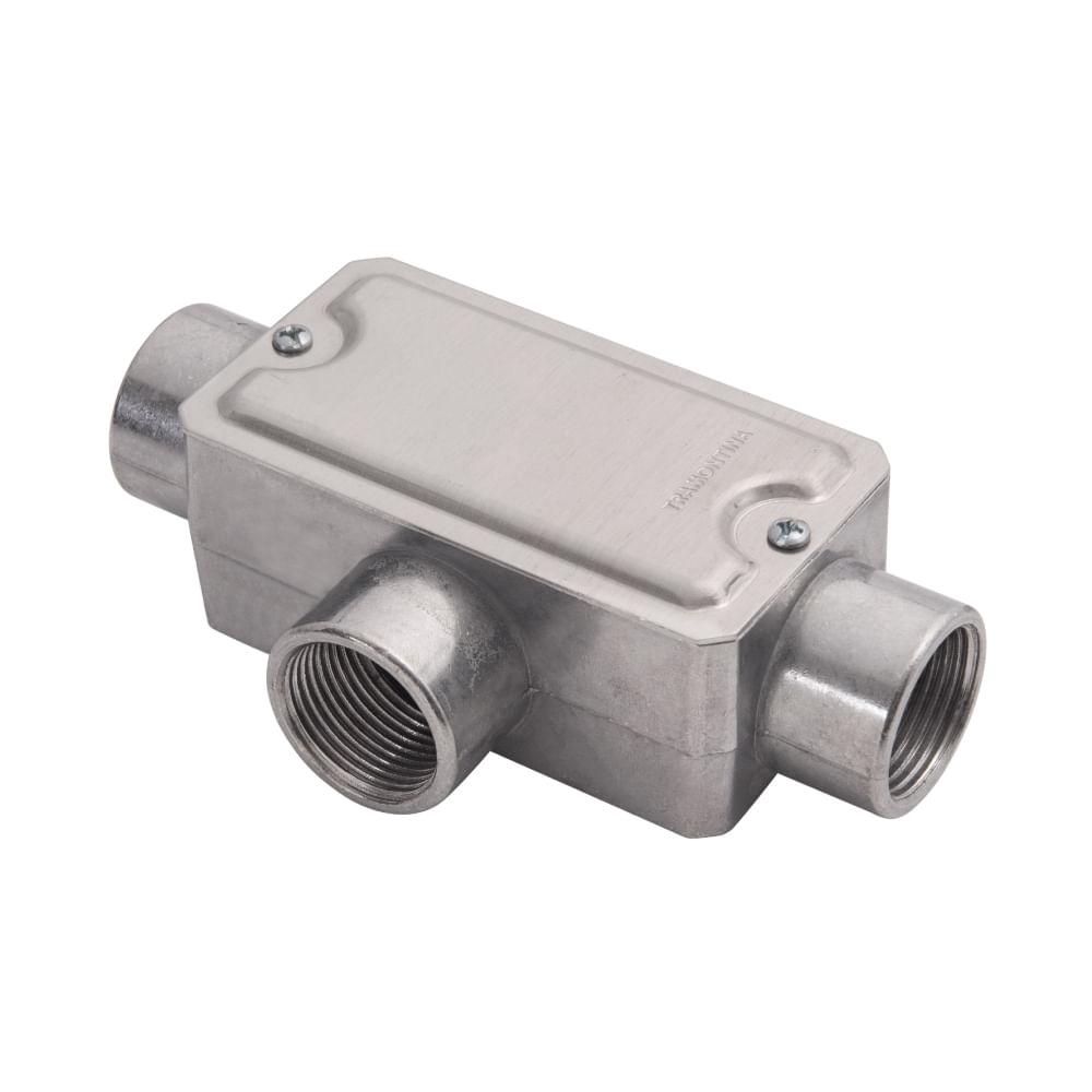 Condulete Fixo 1/2 Tipo T Tramontina com Tampa e com Rosca - 1