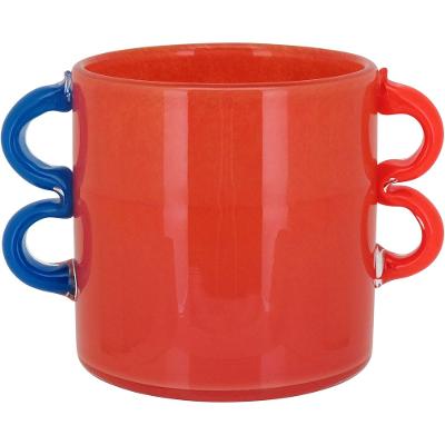 Vaso Vidro 15x21x21cm Laranja