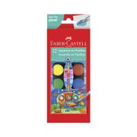 Aquarela em Pastilha com Pincel Faber-Castell 12 Cores - 1