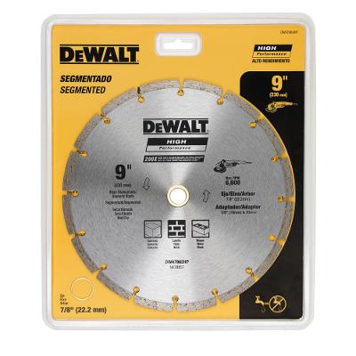 Disco Diamantado 9 230Mm Segmentado - Furo 22Mm Com Redutor Para 20 E 16Mm Dewalt