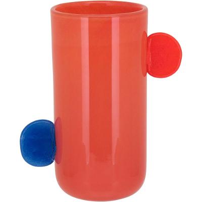 Vaso Vidro 25x21x21cm Laranja