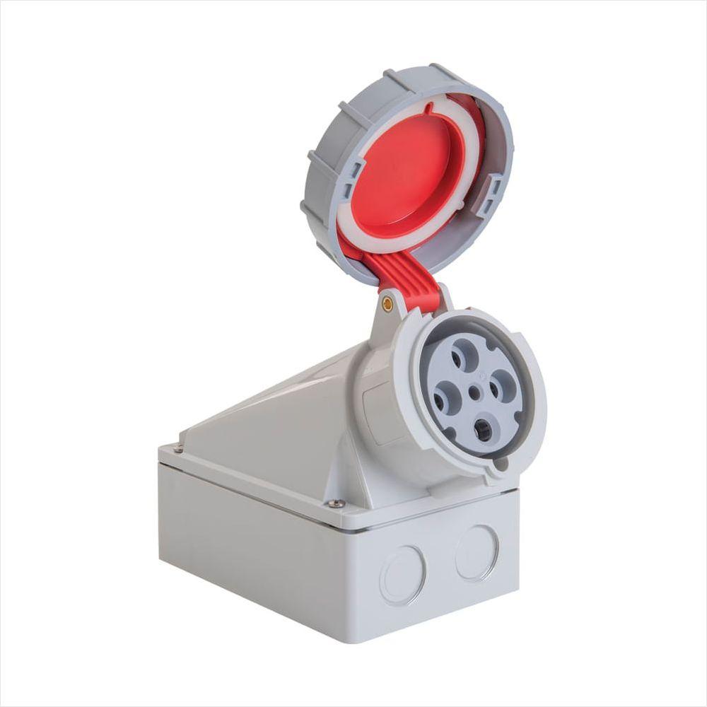 Tomada de Sobrepor Industrial 3P+T 63 A 380-415 Vca 6 H Tramontina - 2