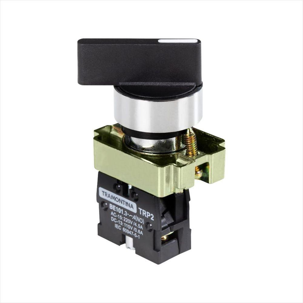 Botão Seletor Tramontina Trp2-Bj21 1NA 2 Posições com Base de Metal - 1