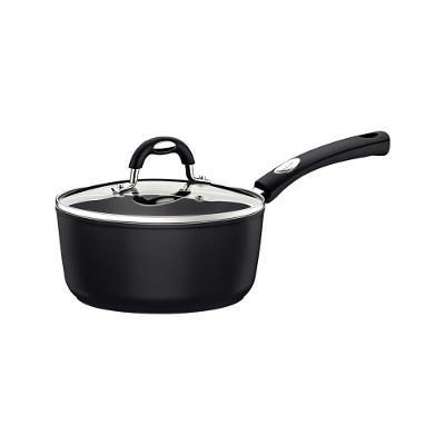 Panela Tramontina Mônaco Induction Antiaderente Preto Tampa de Vidro 20cm 2,6L
