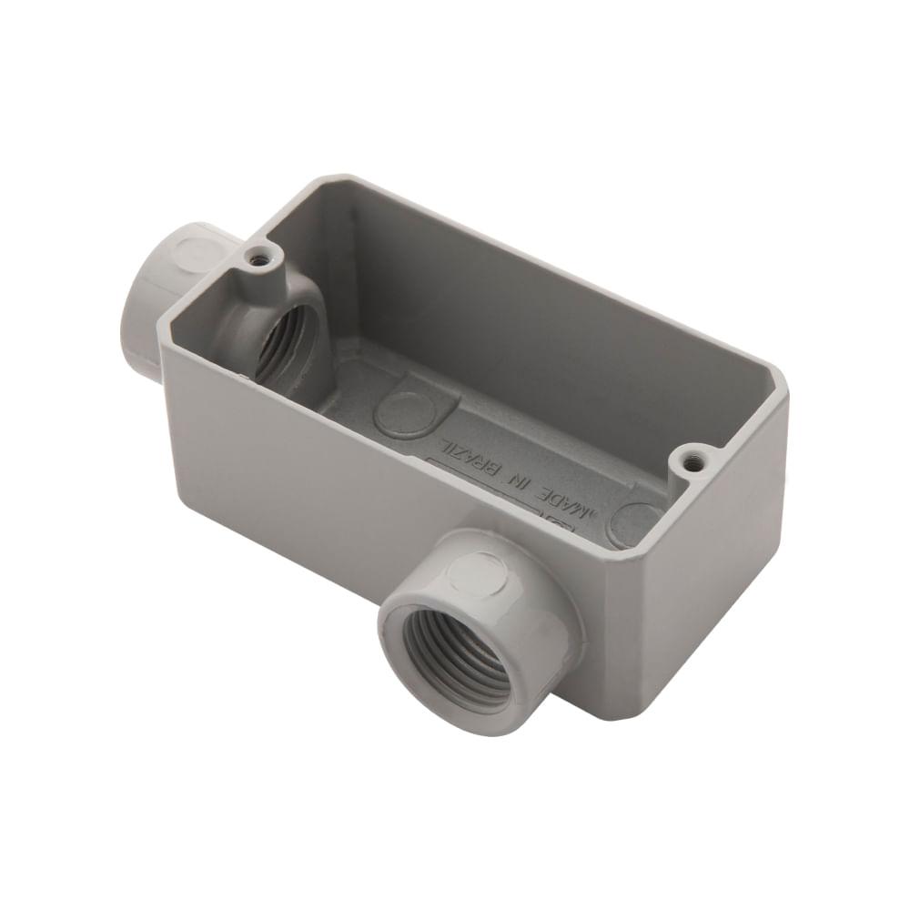 Condulete Fixo 3/4 Tipo LL Tramontina sem Tampa e Rosca com Pintura Eletrostática a Pó - 1