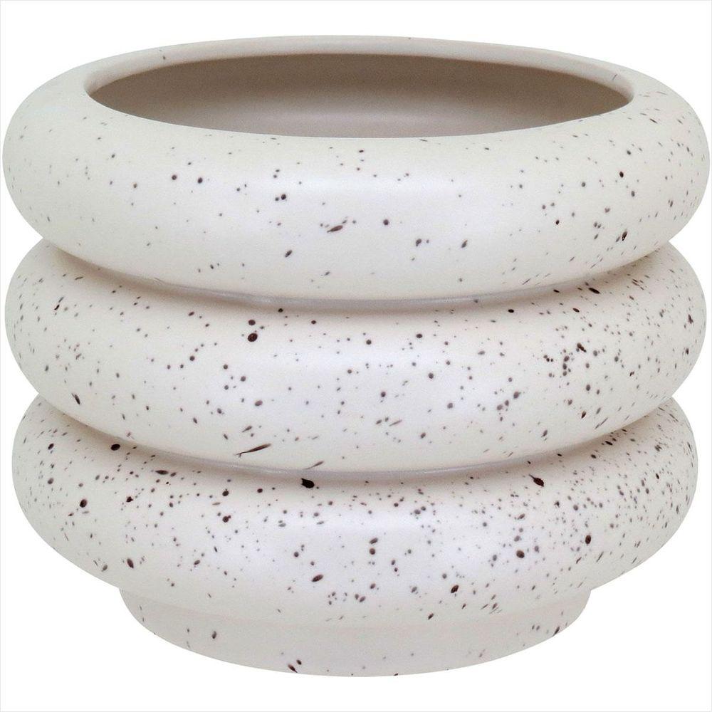 Cachepô Cerâmica 16x20x20cm Marfim - 1