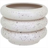 Cachepô Cerâmica 16x20x20cm Marfim - 1