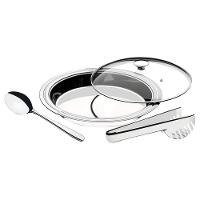 Kit para Servir Tramontina Ciclo Redondo Inox Tampa de Vidro 3 Peças - 3