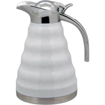 Garrafa Térmica Parede Dupla Inox Branco 1,2L Muller 23X18X14Cm