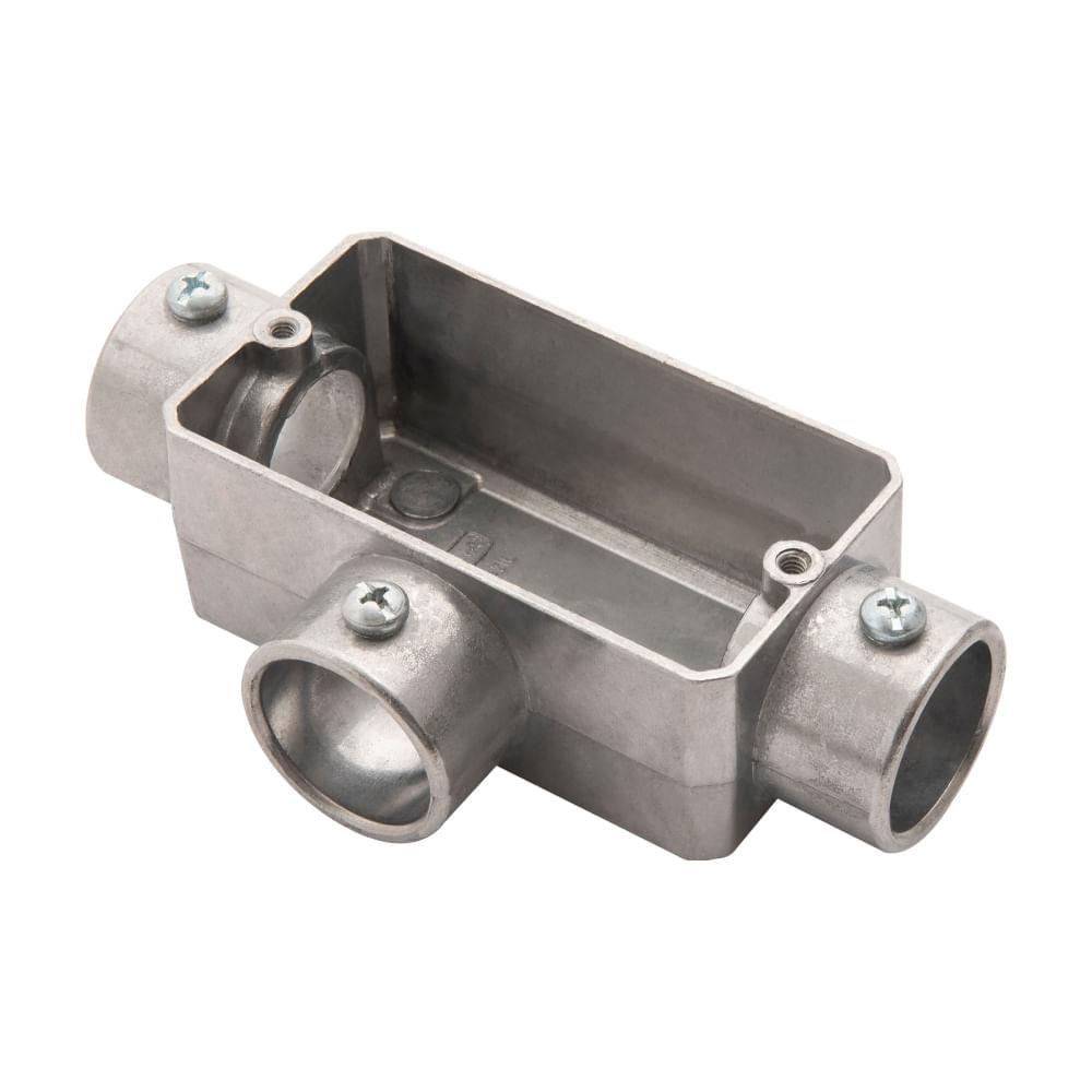 Condulete Tipo T 1/2 Fixo Tramontina sem Tampa sem Rosca e sem Pintura - 1