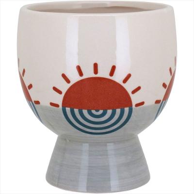 Cachepô Cerâmica 15x13x13cm Bege