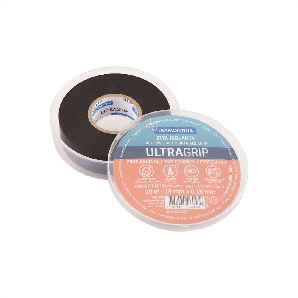 Fita Isolante Classe A 0,18x19 mm Tramontina Preta 20 m - 2