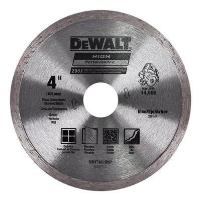 Disco Diamantado 4 105Mm Continuo - Furo 20Mm Para Uso Em Serra Mármore Dewalt