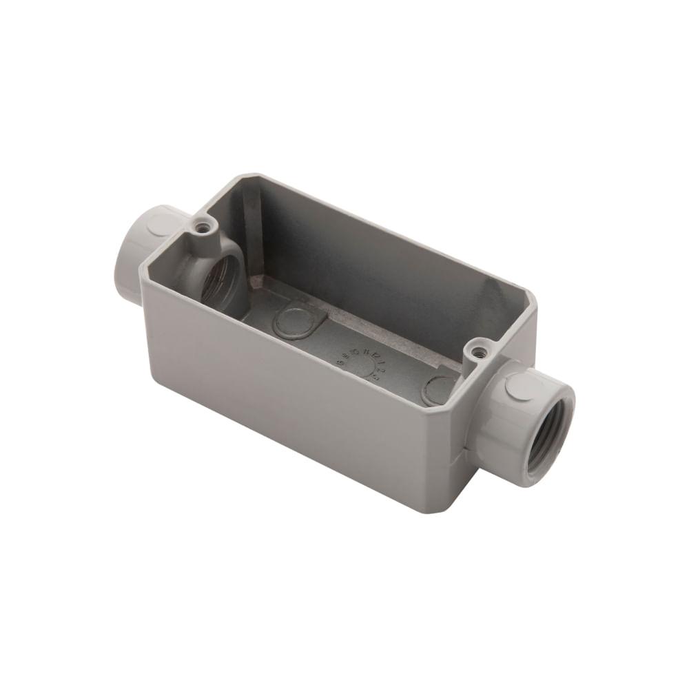 Condulete Fixo 1/2 Tipo C Tramontina com Rosca BSP com Pintura Eletrostática sem Tampa - 1