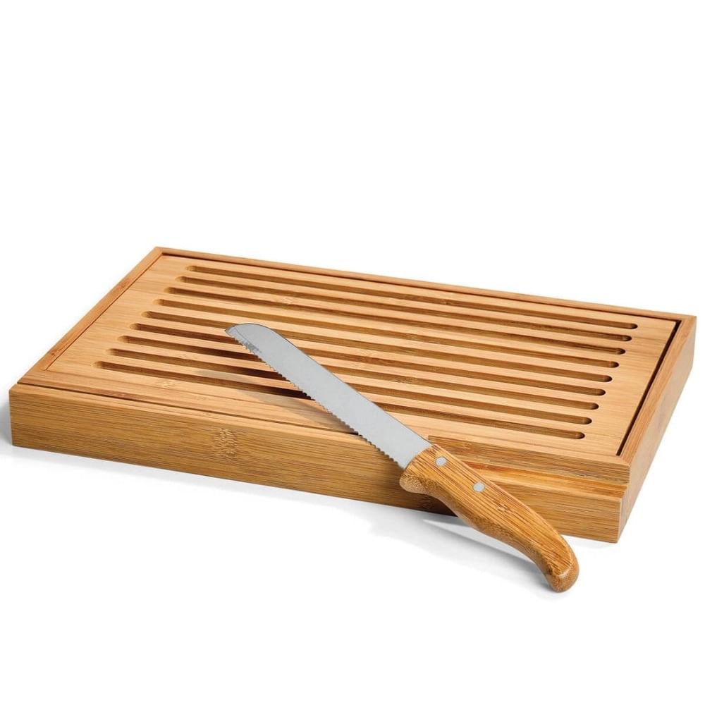 Migalheira Em Bambu Com Faca Verona - 2 Pçs Welf - 1