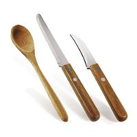 Conjunto De Utensílios Inox/Bambu Special Line - 3 Pçs Welf - 1